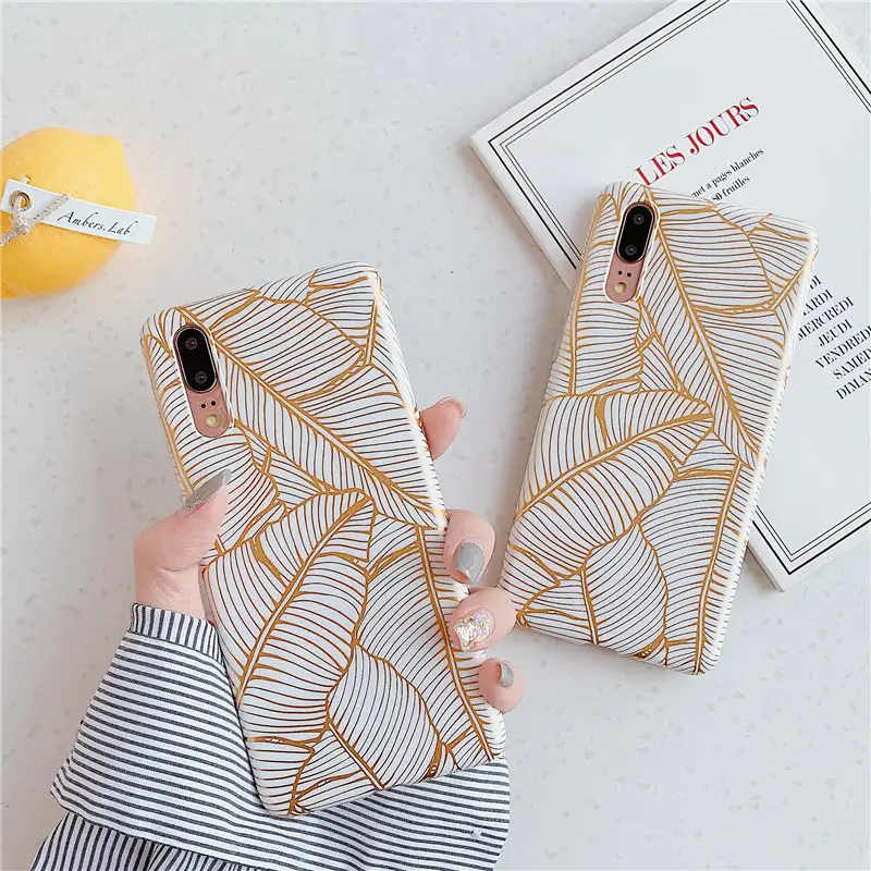 Bronzing flower phone case