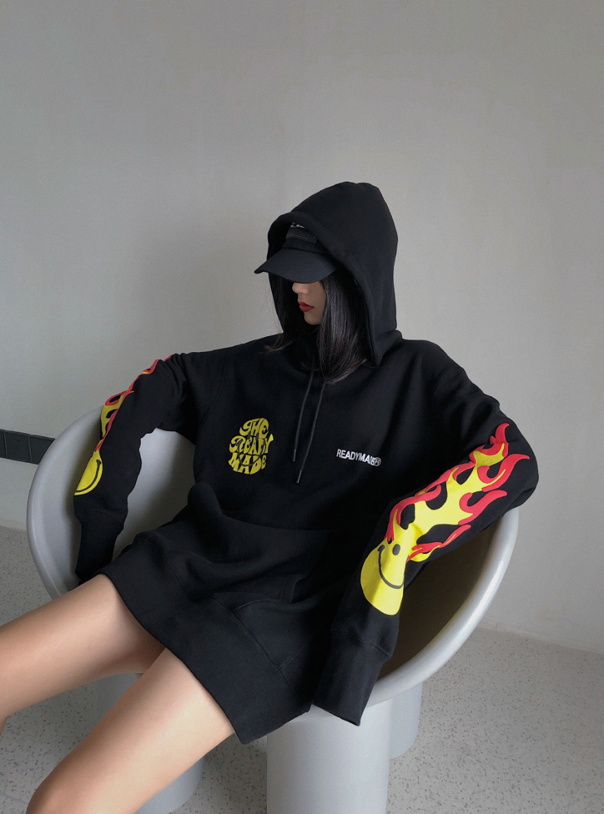 Letter print hooded sweater men's and women's hoodie jacket