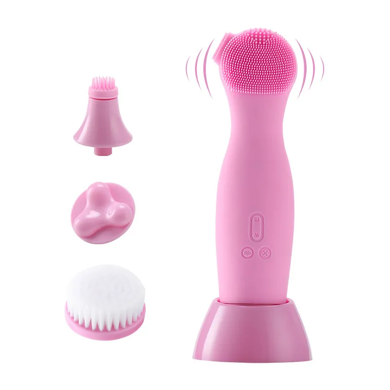 Electronic facial cleansing brush to clean pores - Pink