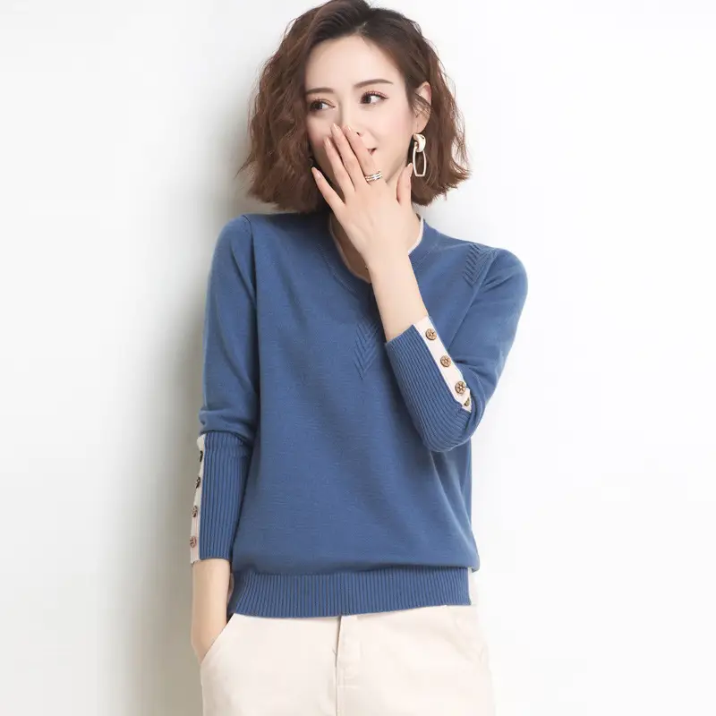 Fall V-neck T-shirt