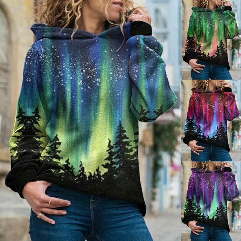 Christmas print street hipster sweater