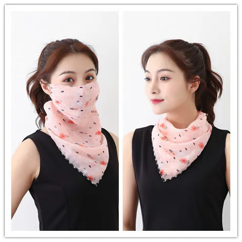 Summer outdoor riding mask driving sun shading scarf Flower No. 16 - Shop at LoveMi