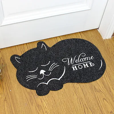 Cat Shape Floor Mat Black - Shop at LoveMi