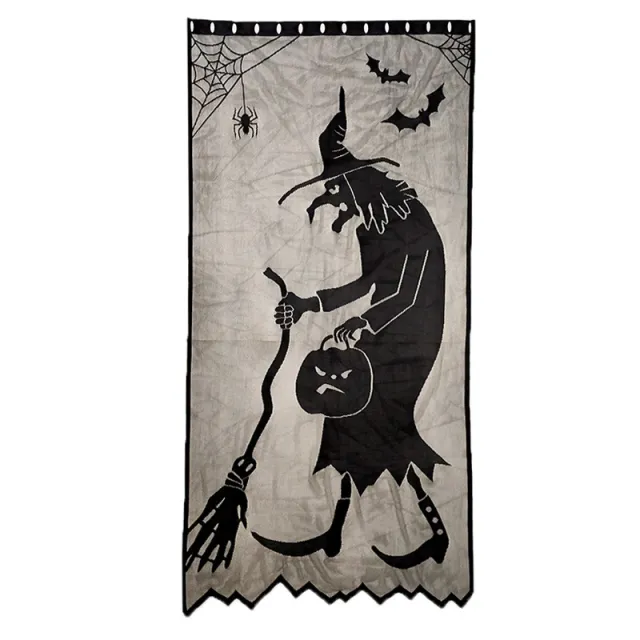 Ghost festival lace tablecloth black spider web tablecloth Witch Curtain - Shop at LoveMi