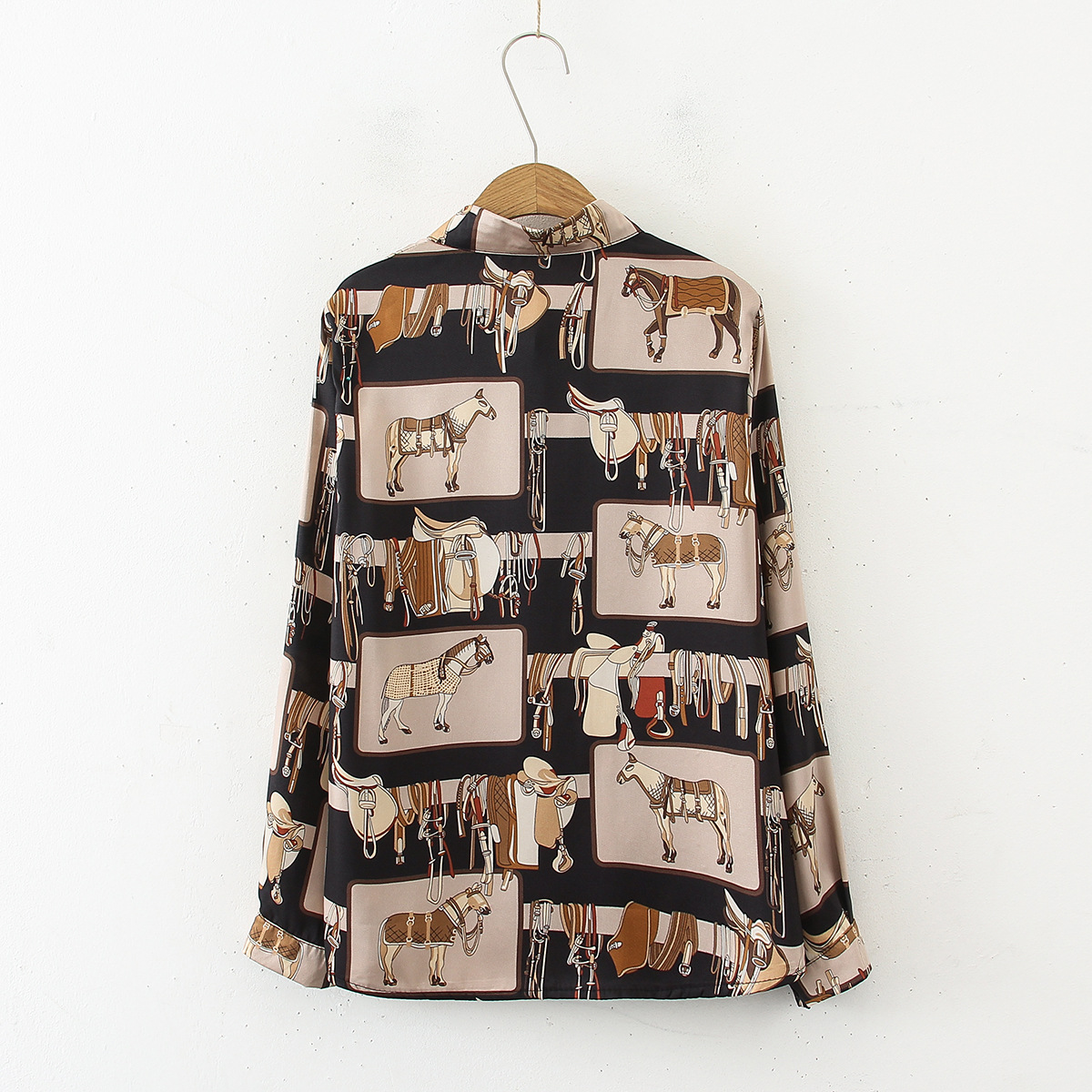 French vintage carriage print shirt