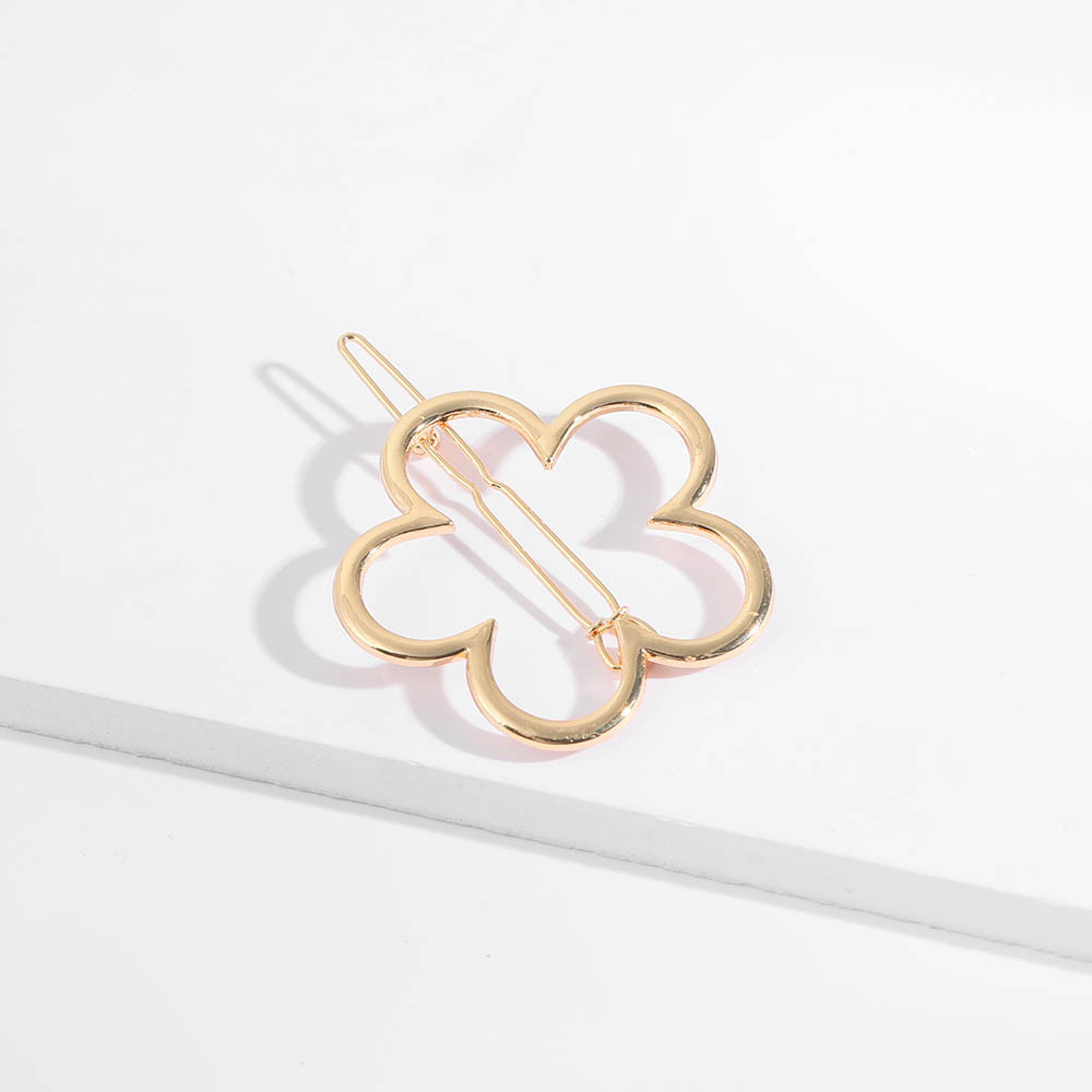 Retro style brushed metal hairpin Flowers - Shop at LoveMi