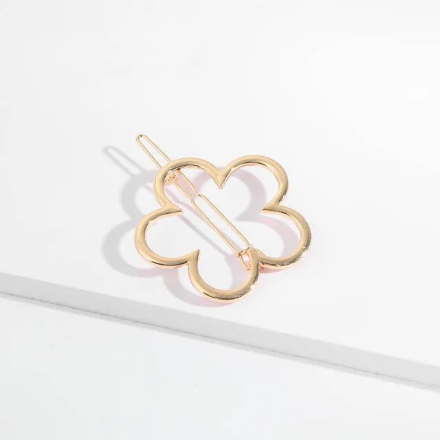 Retro style brushed metal hairpin Flowers - Shop at LoveMi