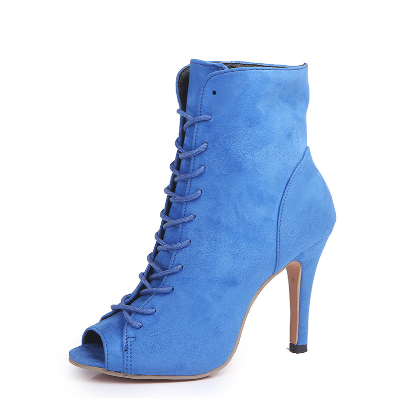 Tie fish mouth cool boots Blue - Shop at LoveMi