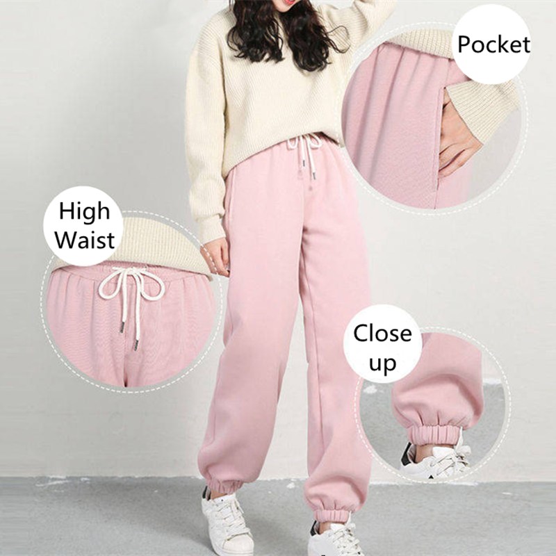 Winter plus velvet thick imitation lamb velvet pants