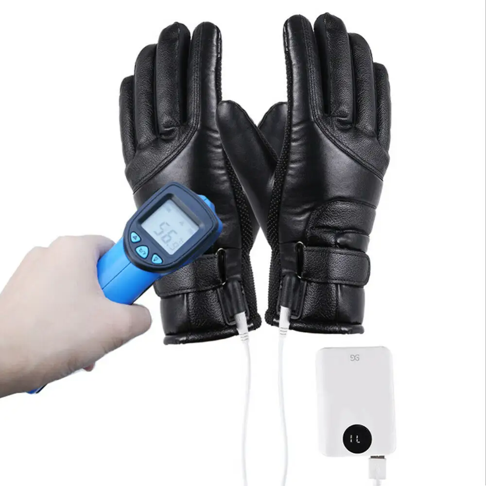 Winter Electric Heated Gloves Windproof Cycling Warm Heating Touch