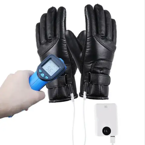 Winter Electric Heated Gloves Windproof Cycling Warm Heating Touch