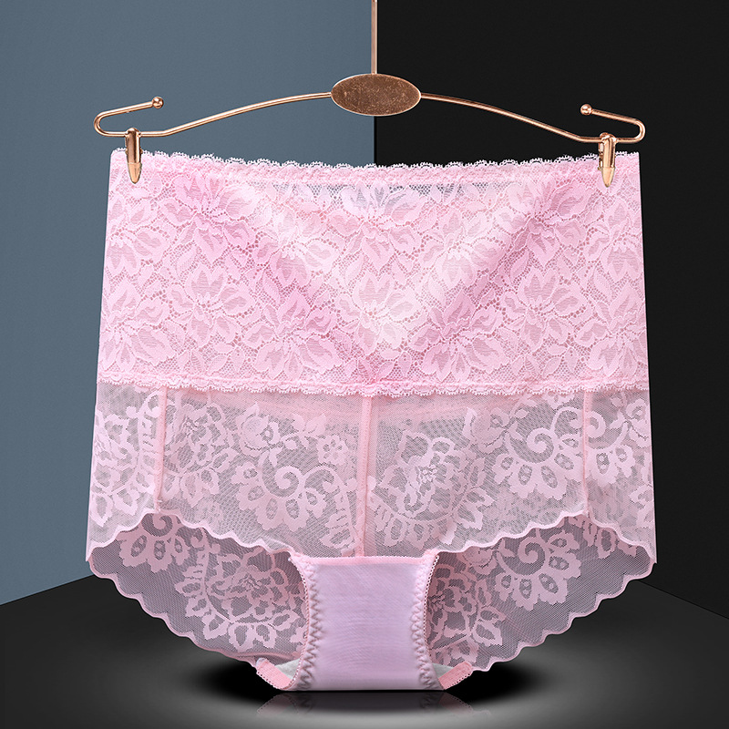 Transparent high waist lace shorts Pink - Shop at LoveMi