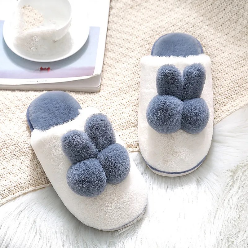 Women's winter home cotton slippers - Grey