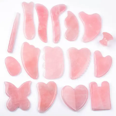 Whole Massage Gua Sha Tools Natural Rose Quartz Stone