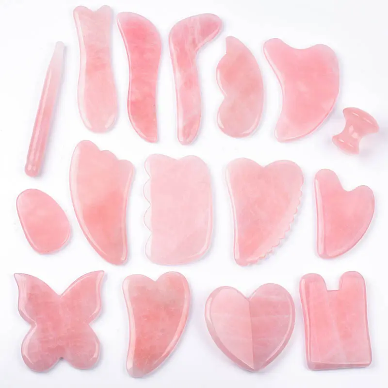 Whole Massage Gua Sha Tools Natural Rose Quartz Stone