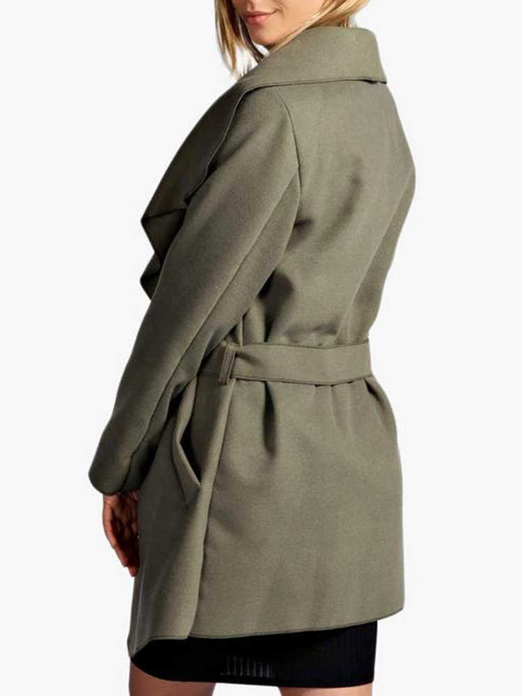 Autumn and winter belt plus size woolen coat manufacturer