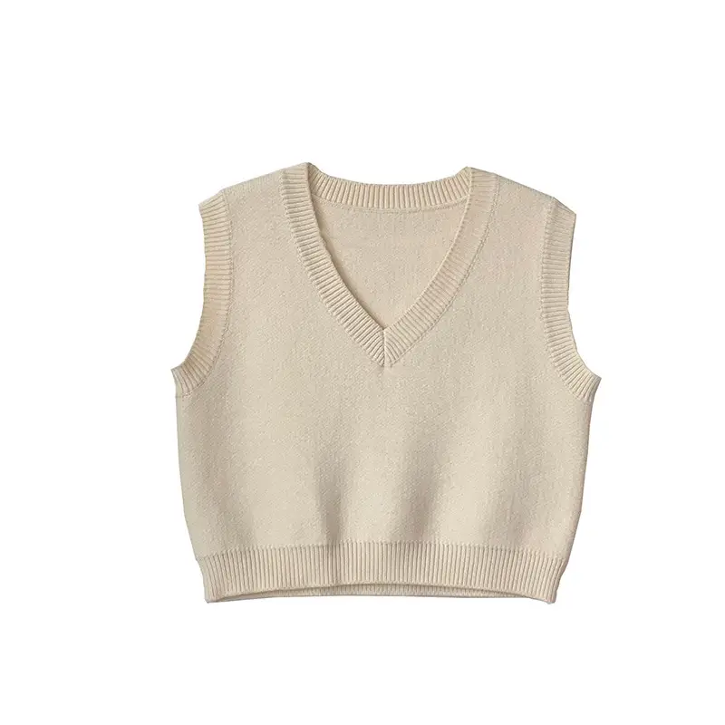 Vintage V-neck knitted vest