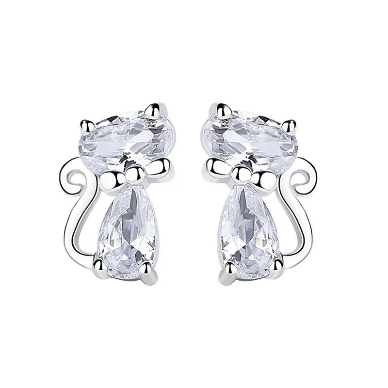 Dongdaemun cat cartoon earrings