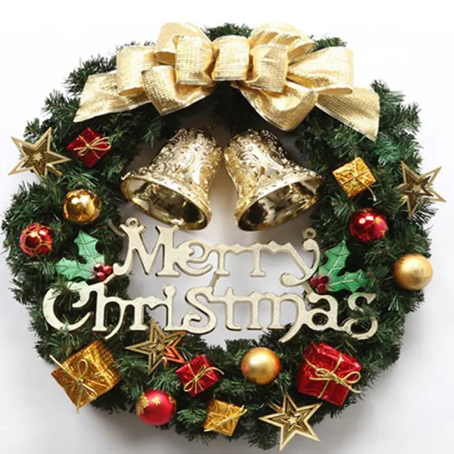 Christmas Wreath Clover Wreath Natural Pine Decorative Christmas Garland with Frost 2 Style - Shop at LoveMi