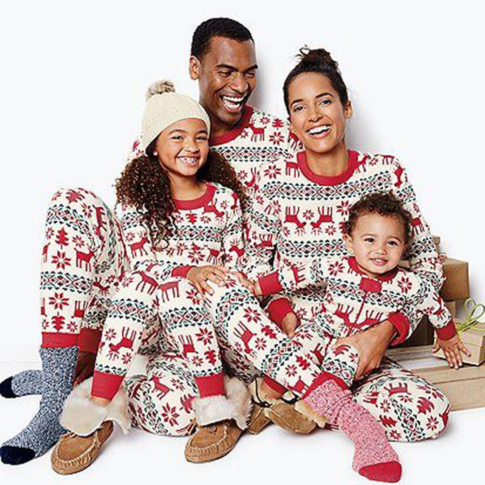 Christmas parent child long sleeve suit 1Color Mom L - Shop at LoveMi