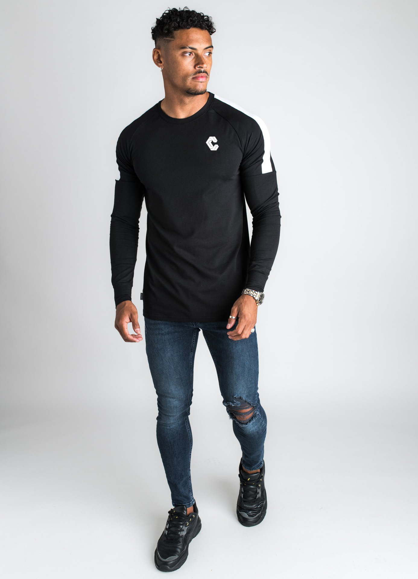 Splice long sleeve t-shirt