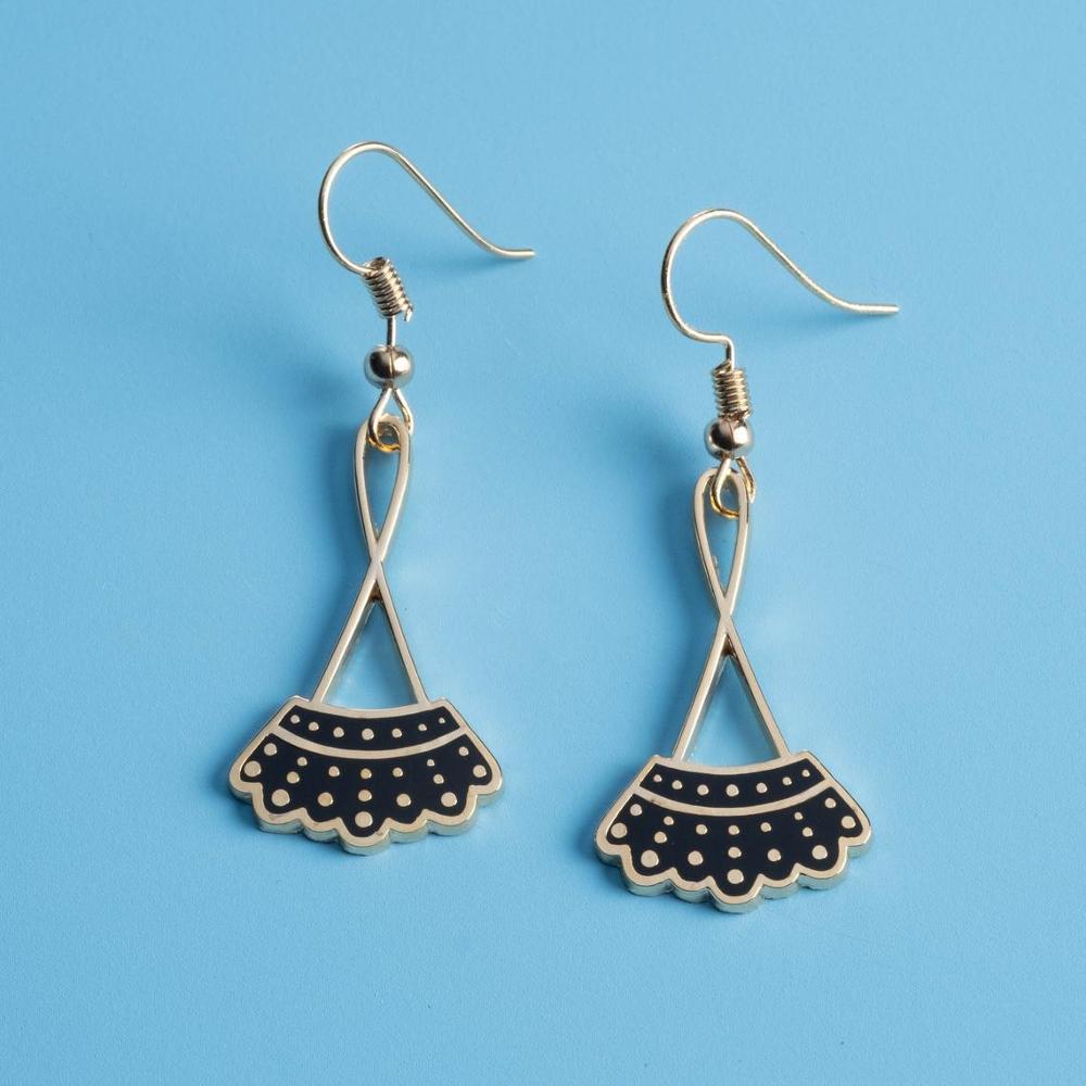 Drop oil alloy stud earrings