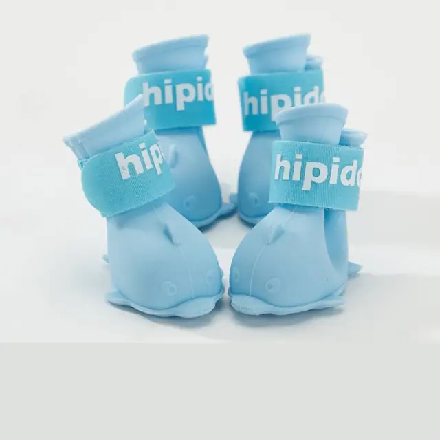 Cartoon pet waterproof rain boots Blue - Shop at LoveMi