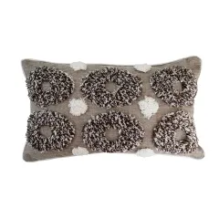 Tufted cotton linen waist pillow soft sofa bed head pillow - Pe20082E 2 - View 1