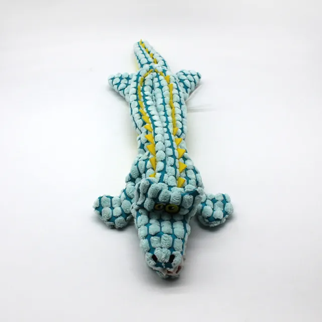 Dog chews and makes noise alligator toy Blue - Shop at LoveMi