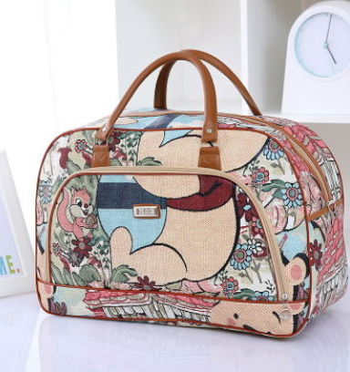 Large capacity portable travel bag PU leather travel bag S F - Shop at LoveMi