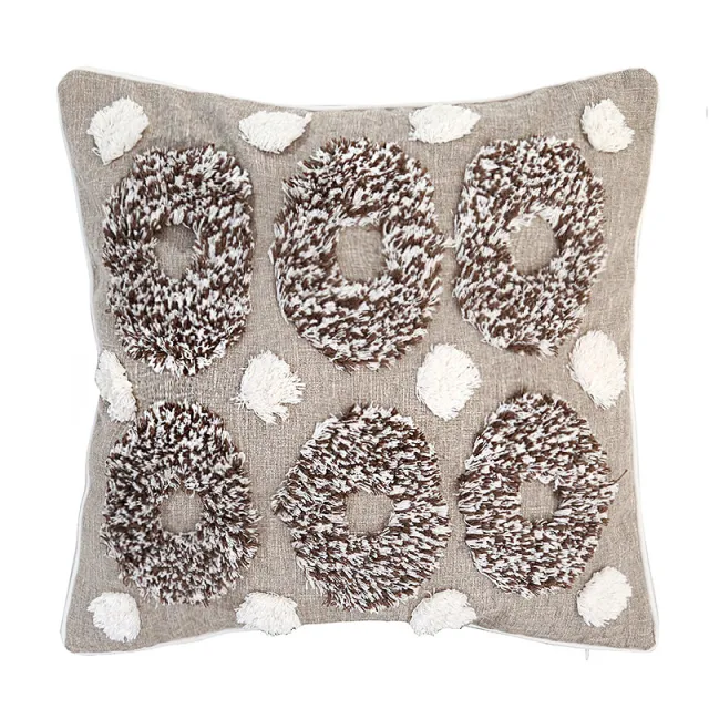 Tufted cotton linen waist pillow soft sofa bed head pillow Pe20082E 1 - Shop at LoveMi