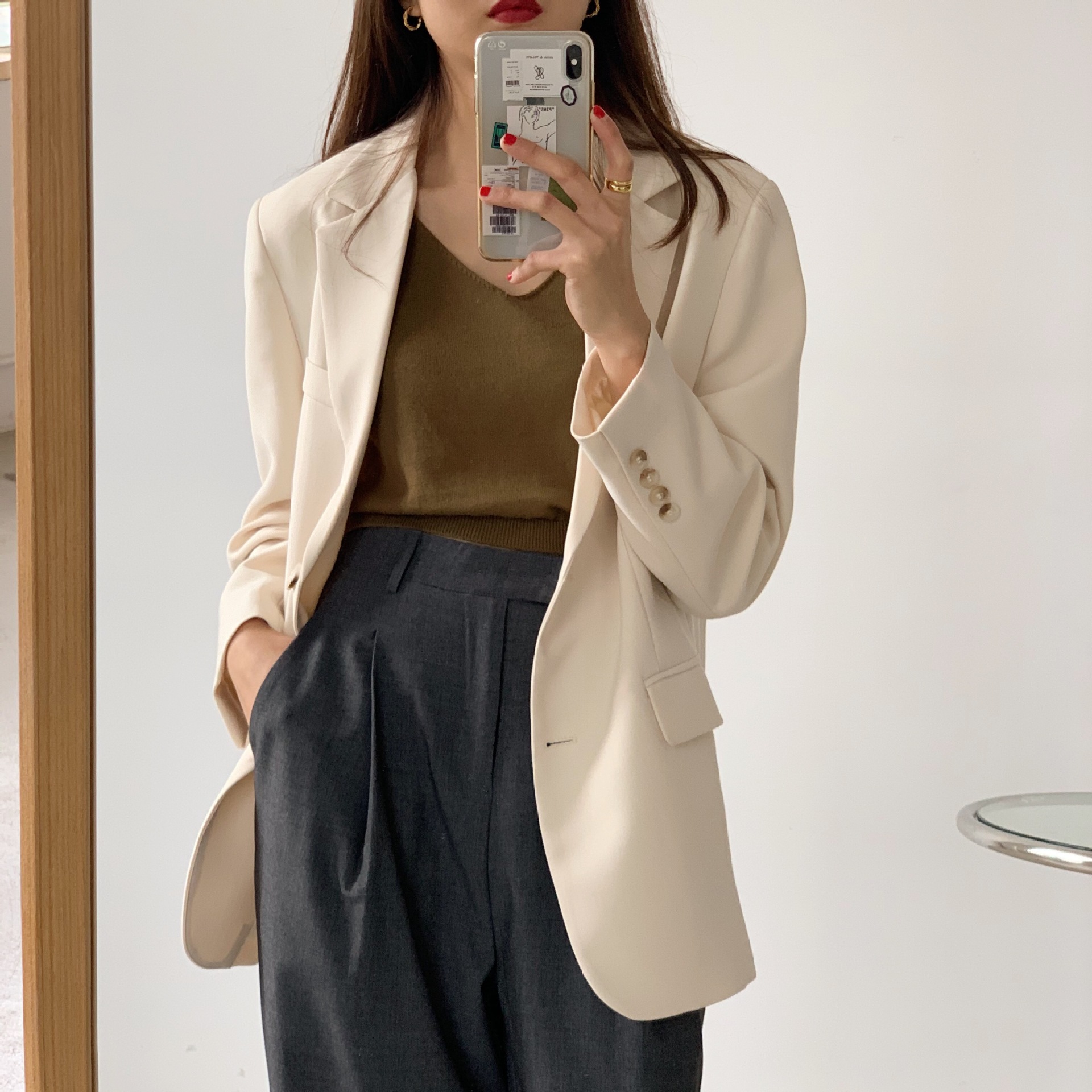 Loose casual suit jacket