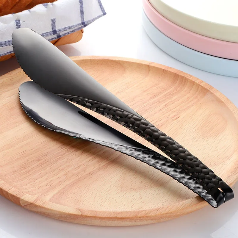 Snake pattern art bread clip - Black