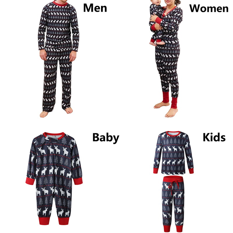 Christmas parent child long sleeve suit 3Color Mom L - Shop at LoveMi
