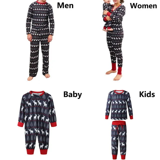 Christmas parent child long sleeve suit 3Color Child 3T - Shop at LoveMi
