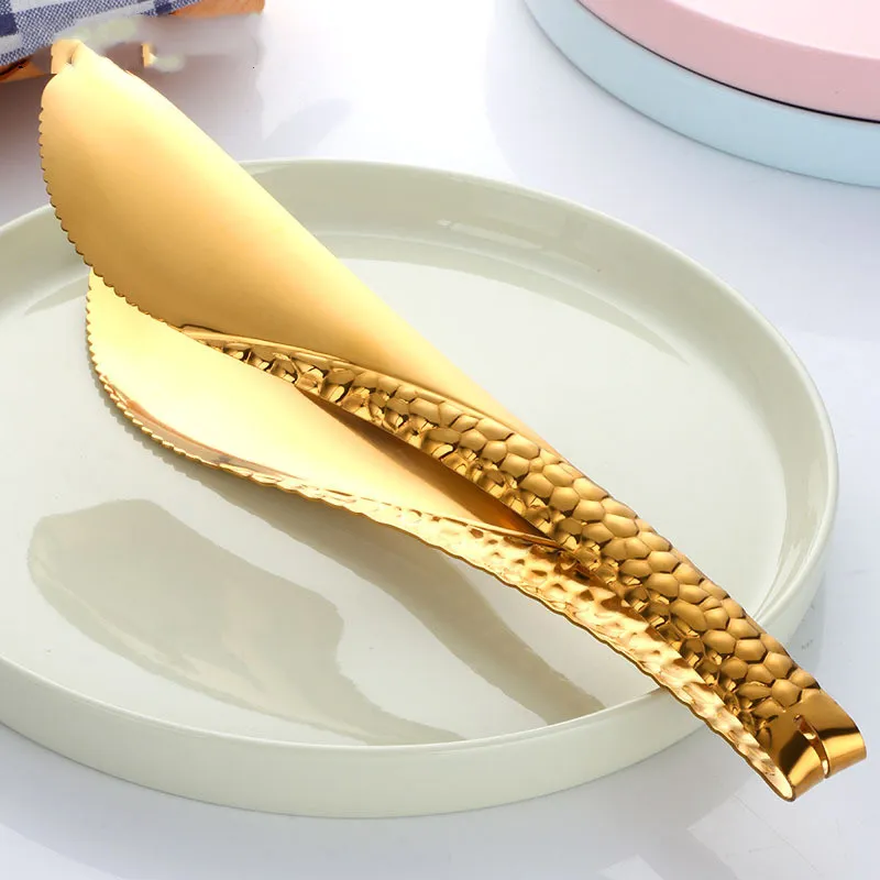 Snake pattern art bread clip - Golden