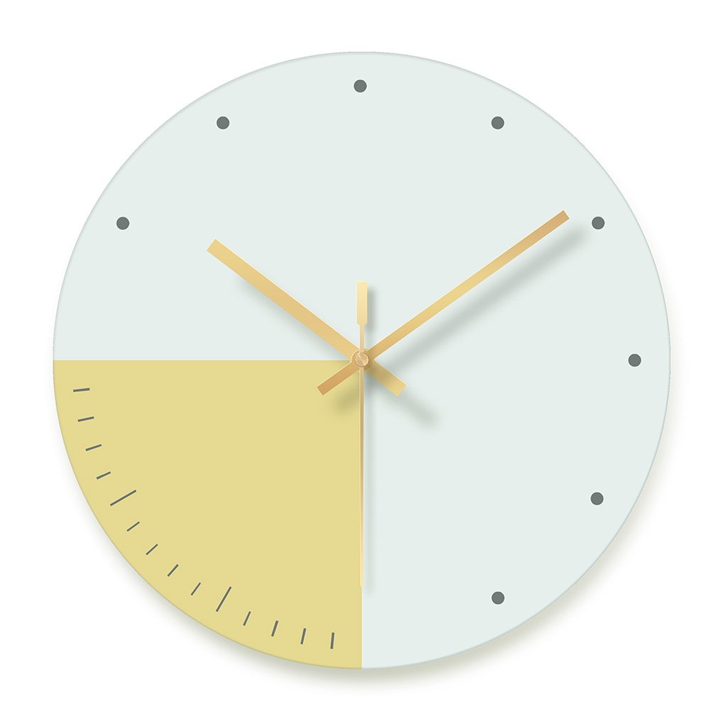 Glass Wall Clock, Silent Movement, picture 2 of 5