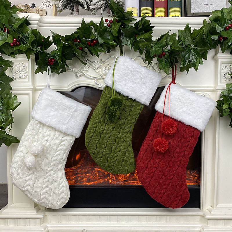 Christmas Knitted Socks Gift Bag