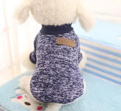 Autumn And Winter Pet Fashion Knitwear Hoodie - Navy - View 1