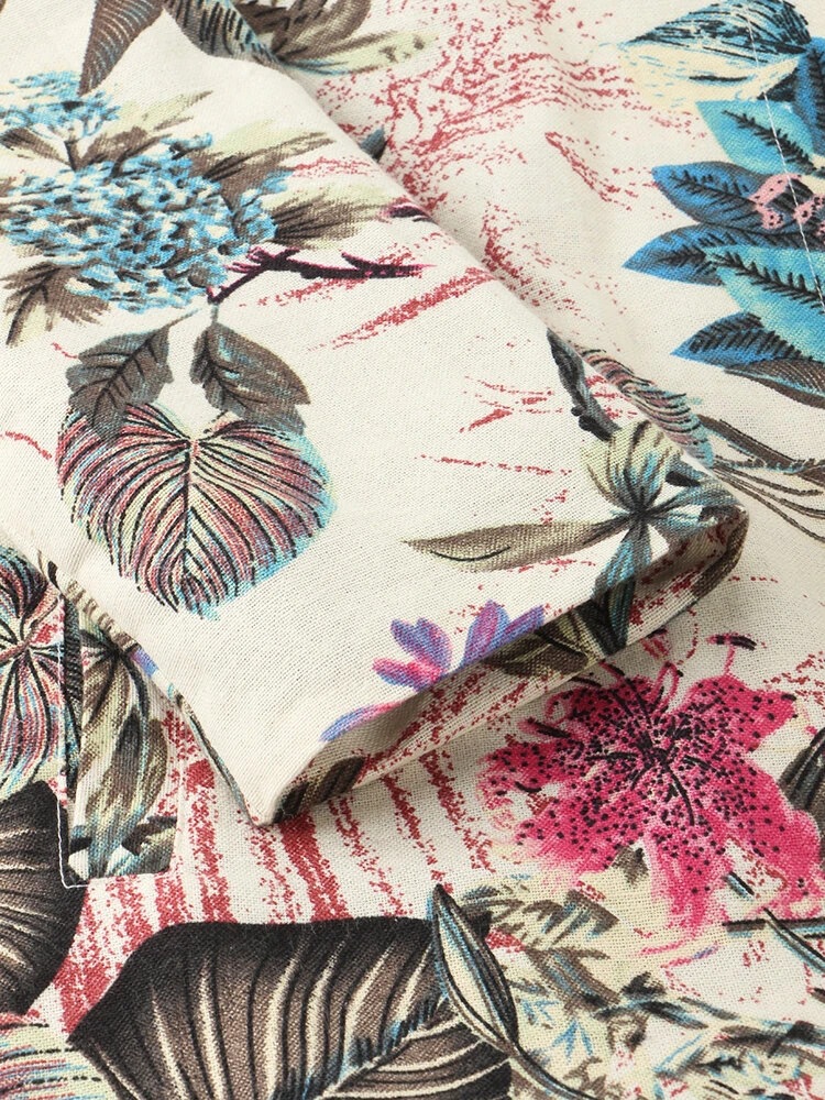 Ethnic printed padded jacket with padded jacket