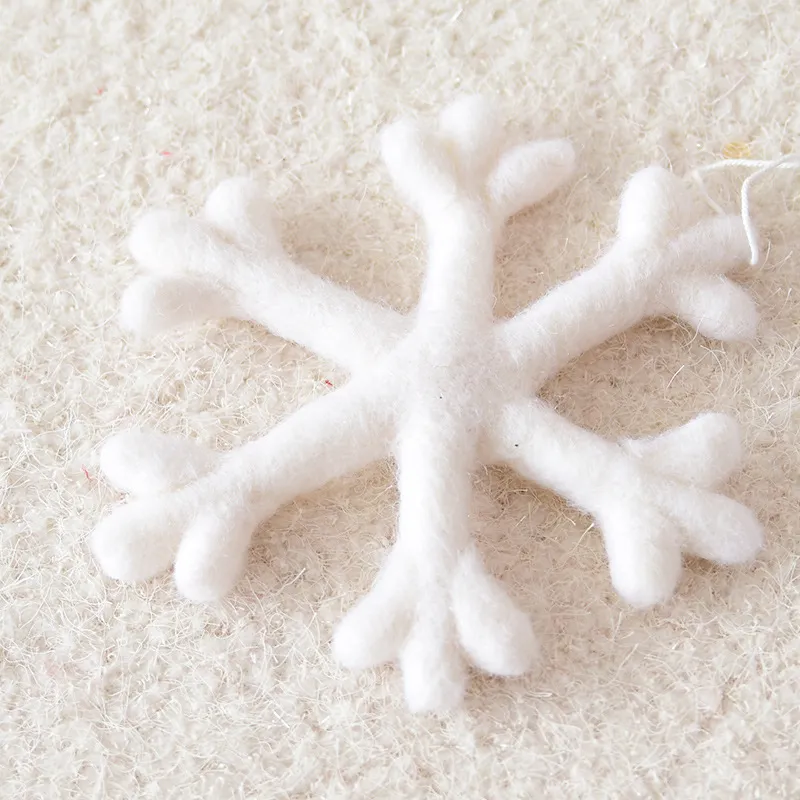 Christmas snowflakes stars christmas tree decoration - White