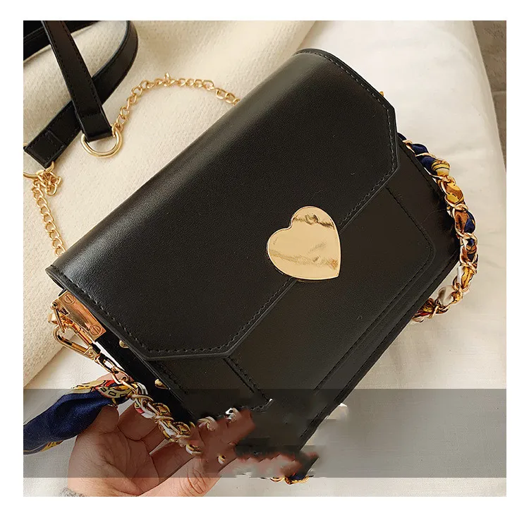 Women's Love Letter Shoulder Bag - Black