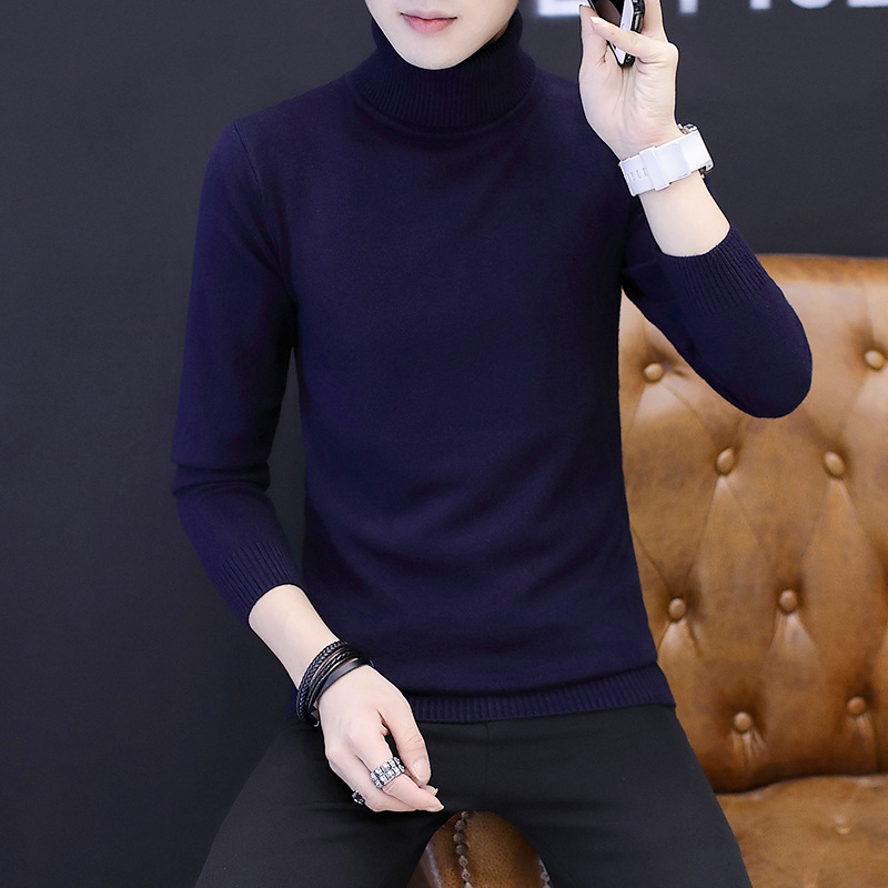 Turtleneck solid color sweater