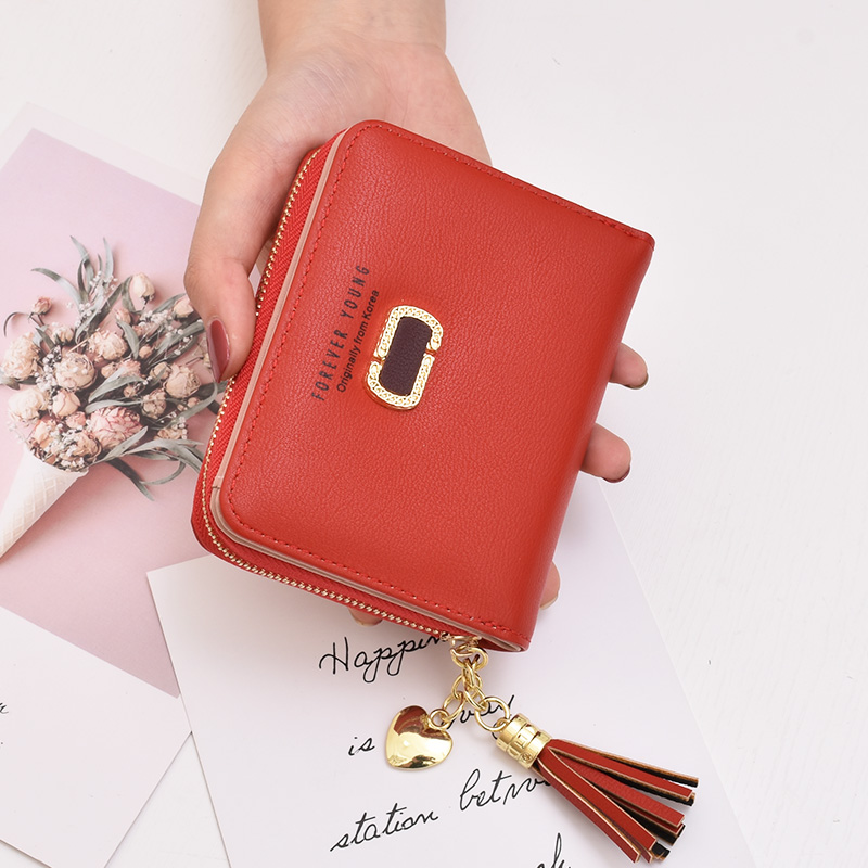 Small card bag wallet integrated bag Red - Shop at LoveMi