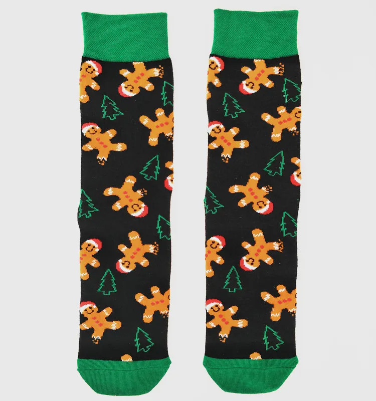 Christmas Tree Snow Elk Gift Cotton Happy Socks - 13 Style-One Size