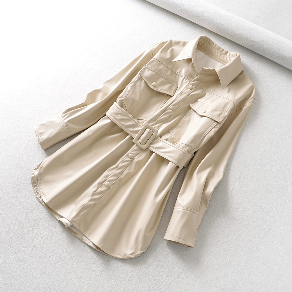 All-match leather female jacket