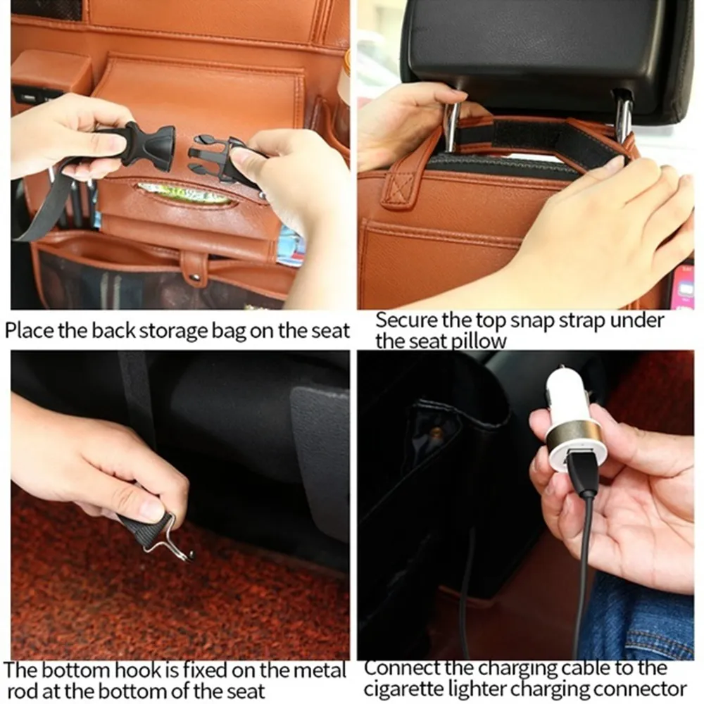 Car backrest storage bag seat multifunctional