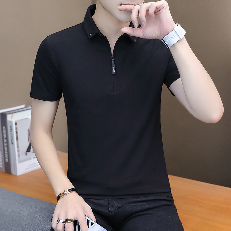 Short sleeve stand-up collar t-shirt