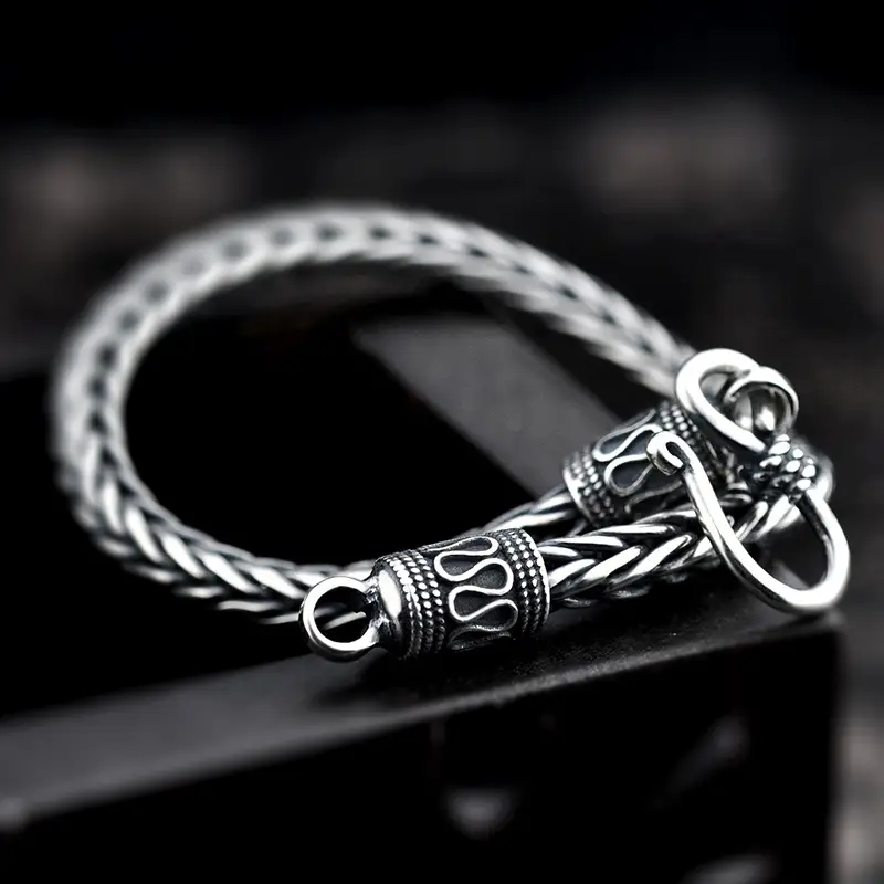 925 silver vintage Thai silver twine chain