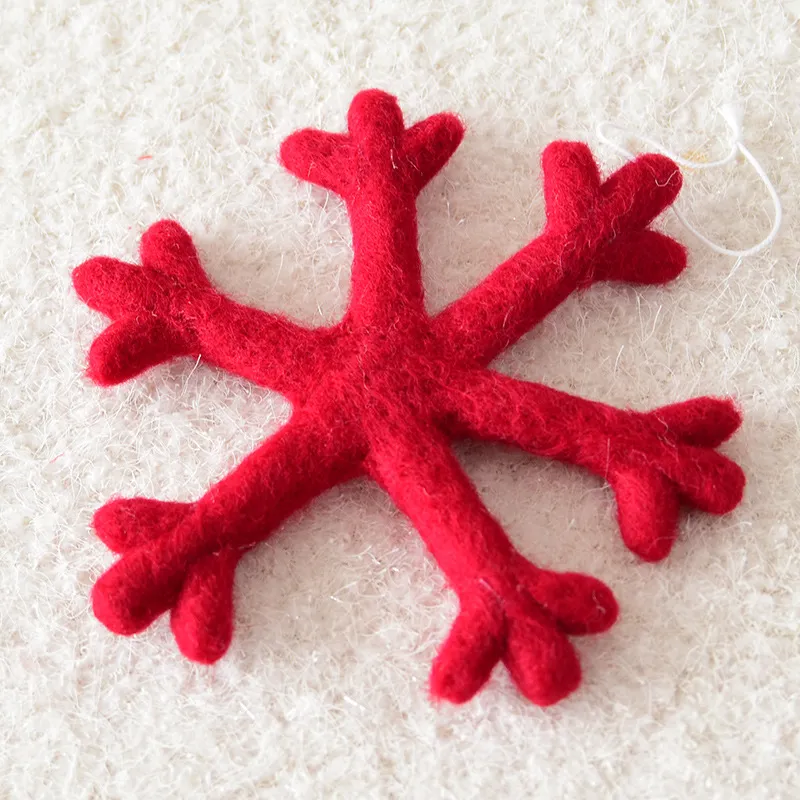 Christmas snowflakes stars christmas tree decoration - Red